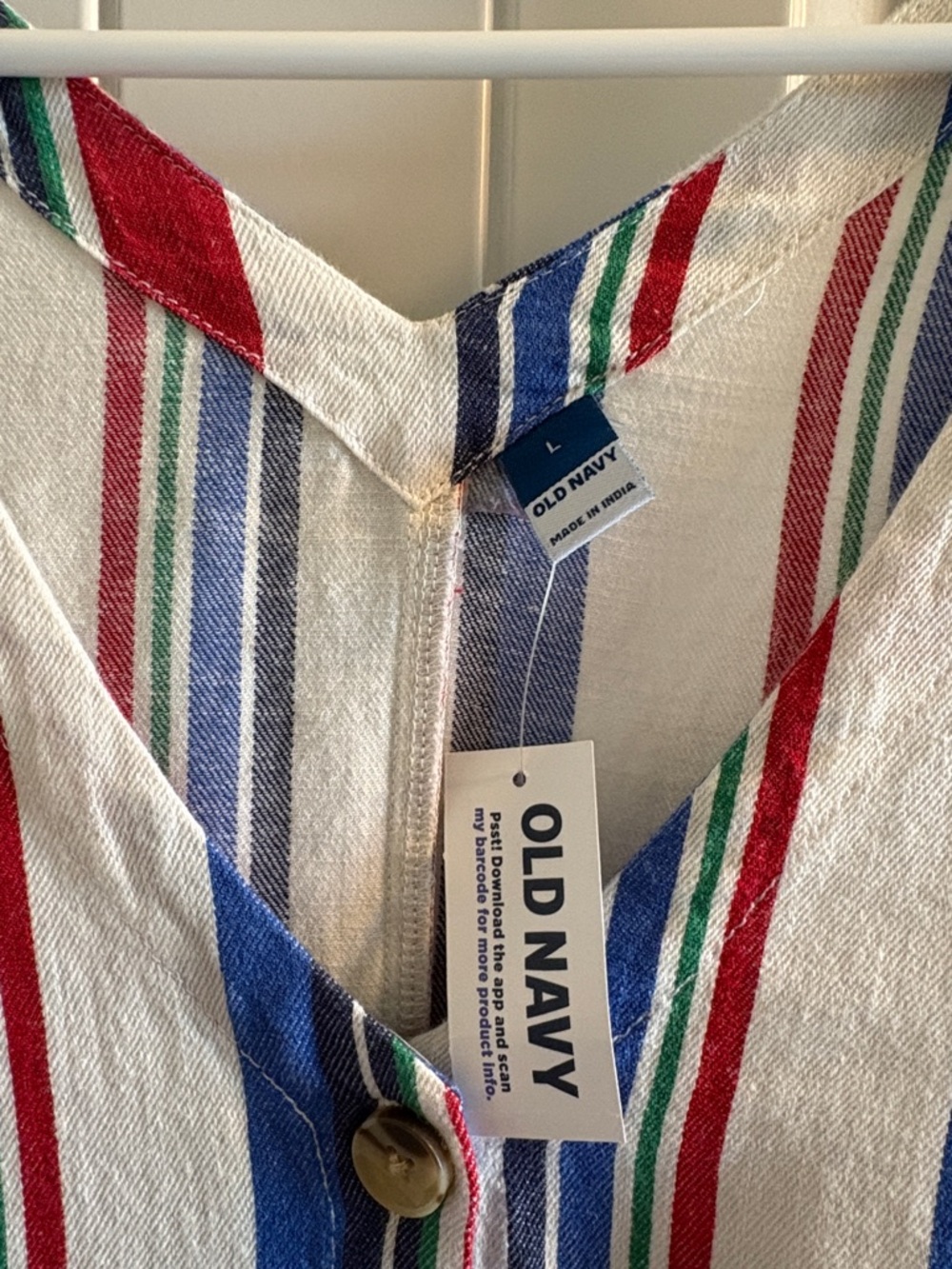 Old Navy 100% Cotton Striped Sleeveless dress - Red, Blue, Green, White - Picture 2 of 7
